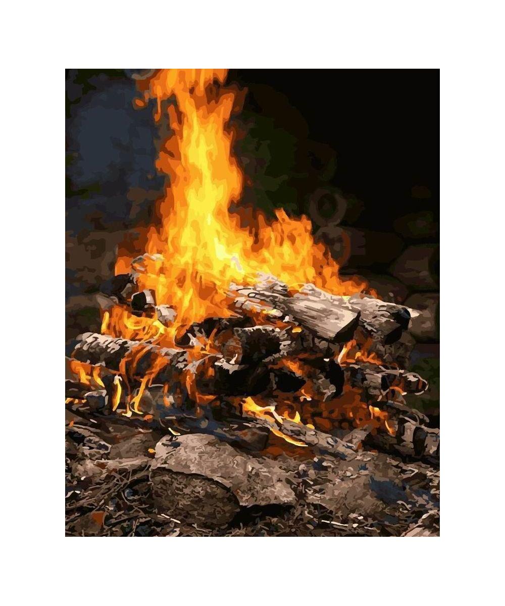 Алмазная мозаика Strateg Пламя 40х50 см (FA0023)