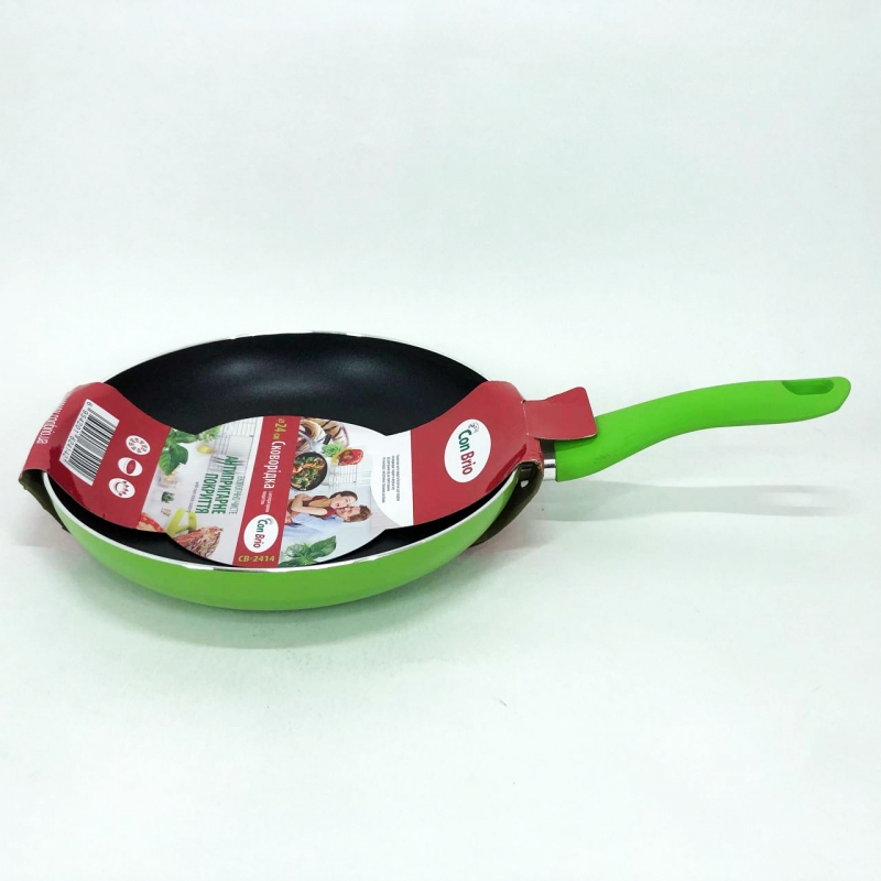 Сковорода Con Brio СВ-2414 антипригарная 24 см Green (tf5172) - фото 9 Сковорода Con Brio СВ-2414 антипригарная 24 см Green (tf5172) - фото 9