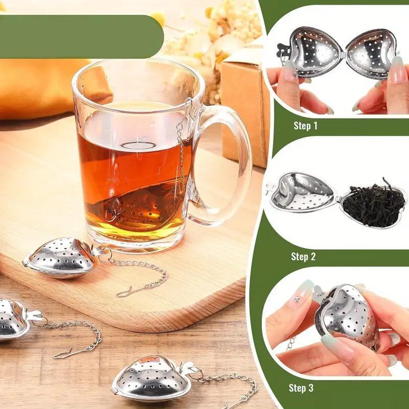 Ситечко для заваривания чая в кружке на цепочке в форме Сердца Серебристый (2610823809) - фото 3 Ситечко для заваривания чая в кружке на цепочке в форме Сердца Серебристый (2610823809) - фото 3