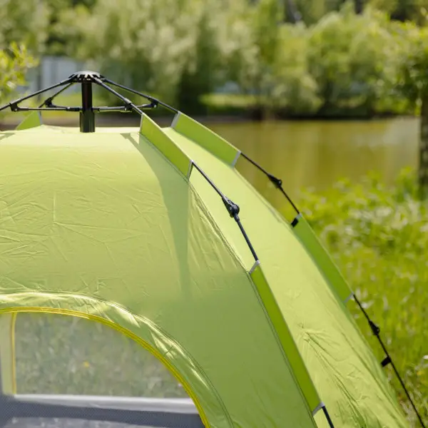 Палатка туристическая двухместная с автоматическим каркасом для походов и кемпинга 200х200х140 см Зеленая (147-107- LU-019M) - фото 7