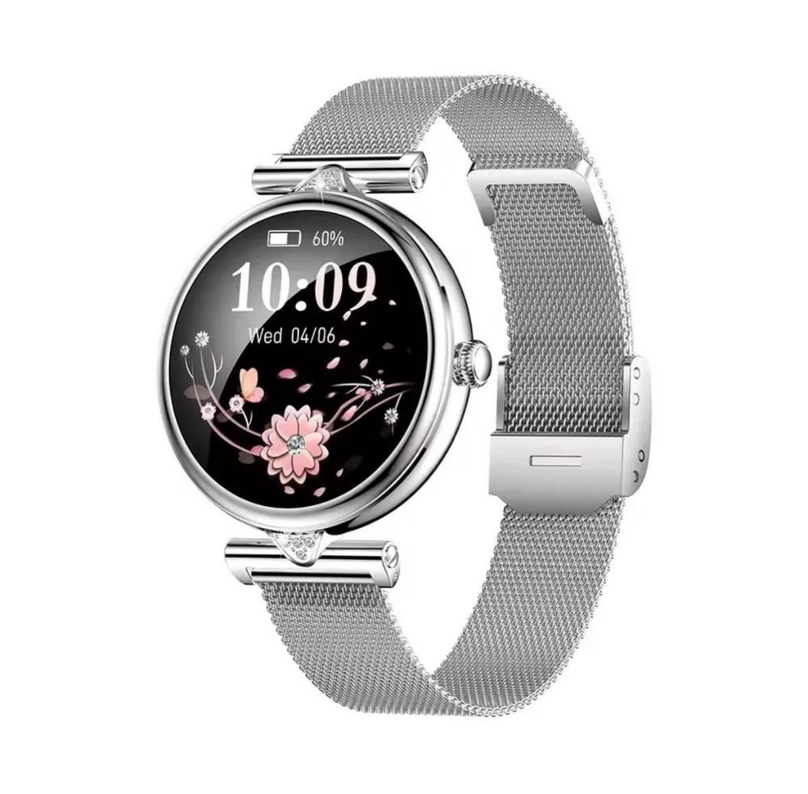 Смарт-часы женские с Amoled экраном Modfit Eclipse Silver Mesh