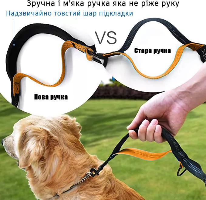 Поводок-пояс Harness для бега с собакой 160-260 см Оранжевый (2330199992) - фото 4 Поводок-пояс Harness для бега с собакой 160-260 см Оранжевый (2330199992) - фото 4