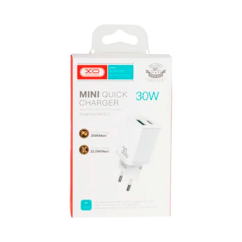 Зарядний пристрій Xo HN238A QC3.0 30W/1 USB 1 USB-C White (61459-0616) - фото 3