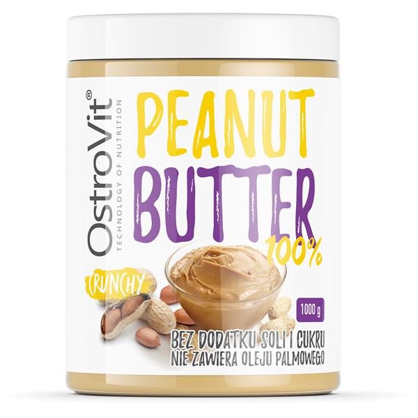 Арахисовая паста OstroVit 100% Peanut Butter Crunchy 1 кг