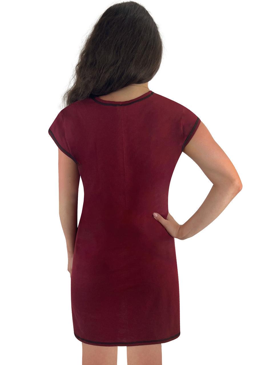 Туніка жіноча літня 289 р. 56/58 Бордовий (1773561895) - фото 3 Туніка жіноча літня 289 р. 56/58 Бордовий (1773561895) - фото 3