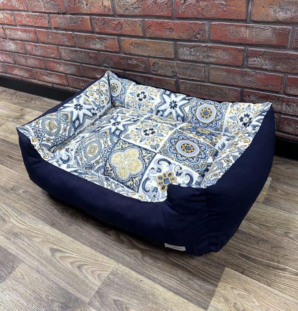 Лежак для котів та собак Comfort Home модель 2 Abstraction blue 50х40 см