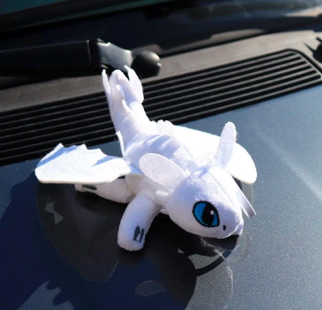 Игрушка мягкая Дракон Беззубик 30 см Белый (AD-2245-11) - фото 3