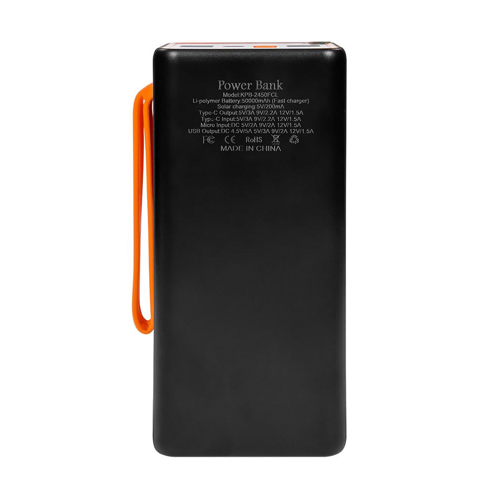 Повербанк Kraft KPB-2450FCL 22.5W QC 3.0 50000 mAh Black (43-00086) - фото 3