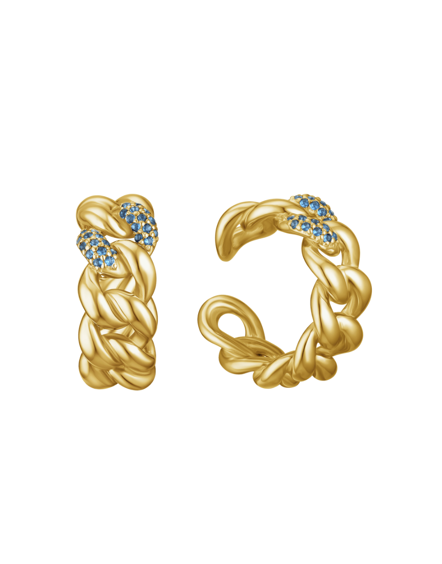 Каф Classic blue жіночий RIMMART JEWELRY золотий One size