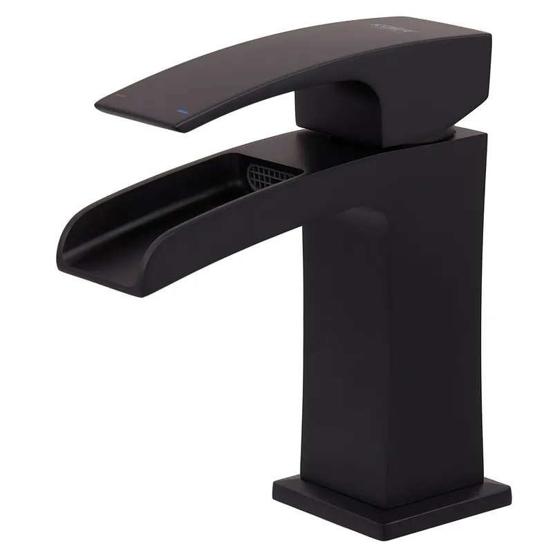 Змішувач для умивальника KOER KB-14007-05 водоспад Black (KR3447)