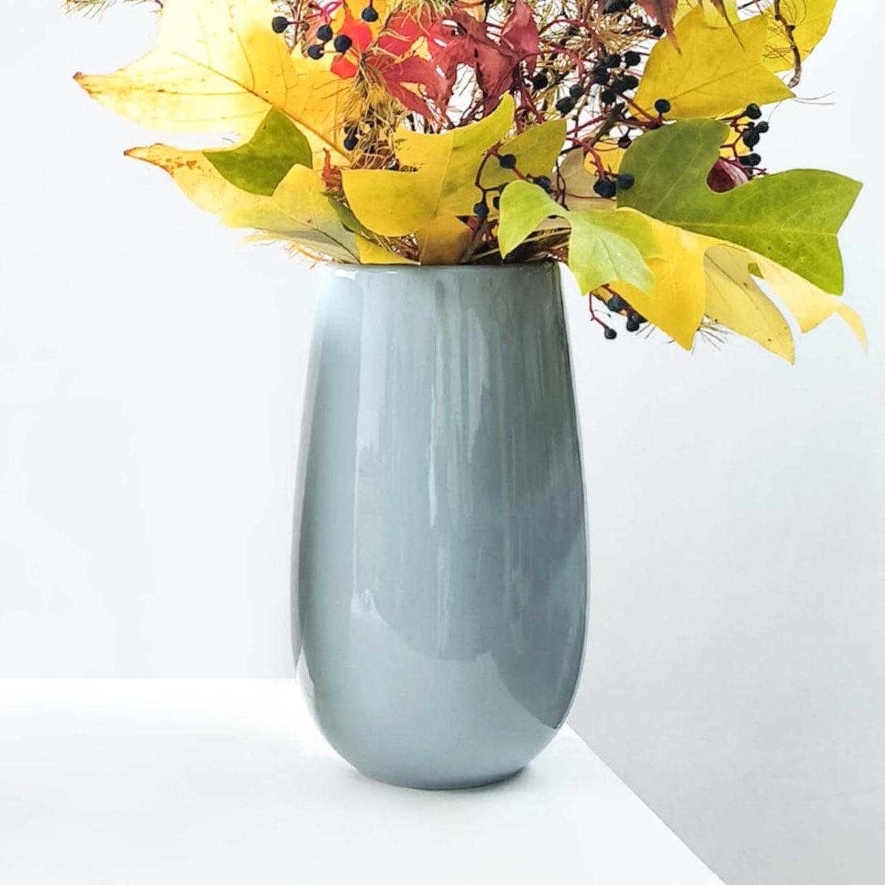 Ваза Nana ceramics керамическая Laconic 30 см Небесный (2788479626)