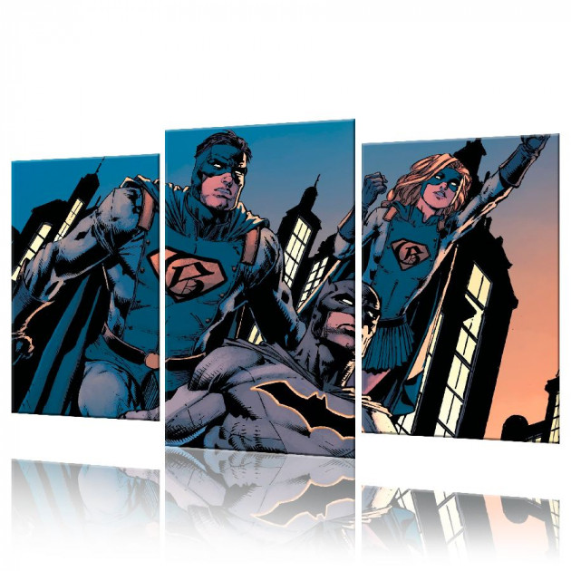 Картина модульная ArtStar Бэтмен ADFM0008 120х180 см 3 части