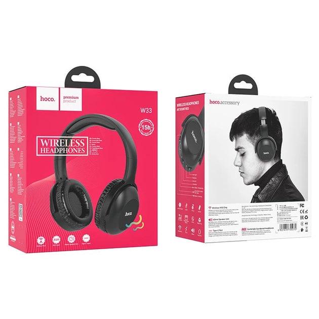 Наушники беспроводные HOCO W33 Art Sount Wireless Headphones Bluetooth Black (000251) - фото 5