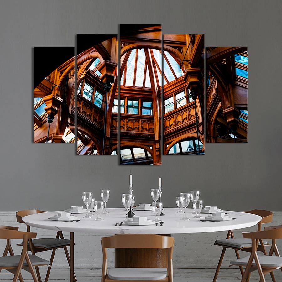 Картина город Красивый особняк 112x68 см (A608-5)