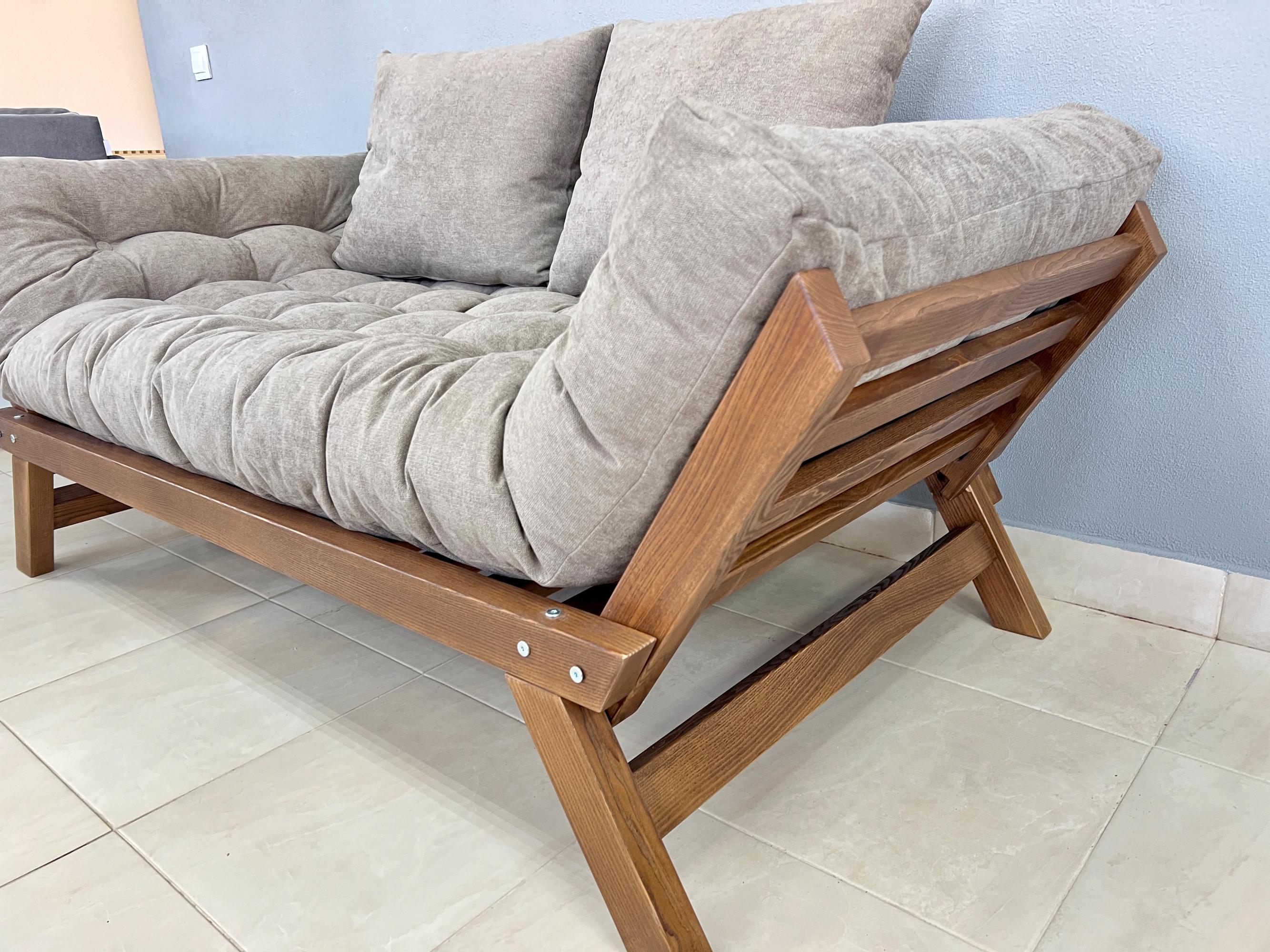 Диван дерев'яний Woody Нью-Йорк розкладний ясен Коричневий (47549) - фото 9