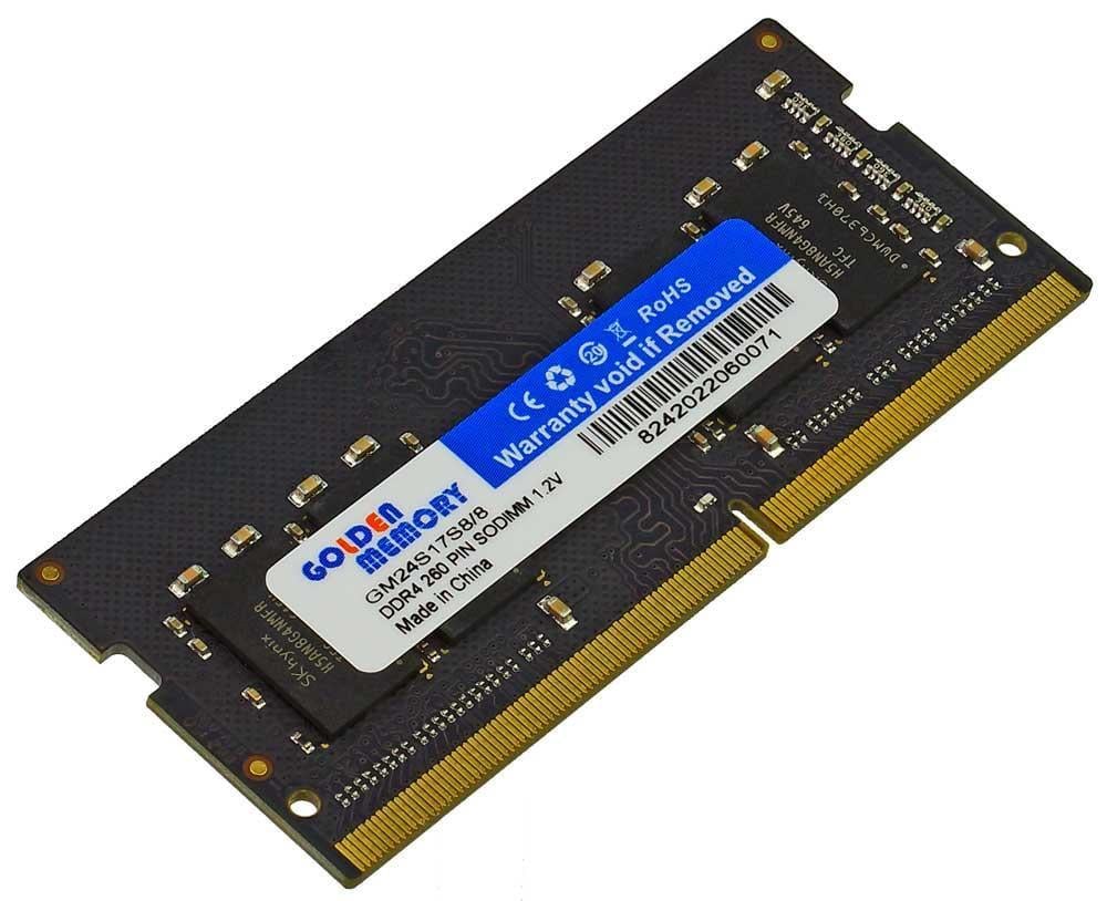 Оперативная память Golden Memory SODIMM DDR4 8GB 2400MHz, PC4-19200, CL17, 1.2V (GM24S17S8/8)