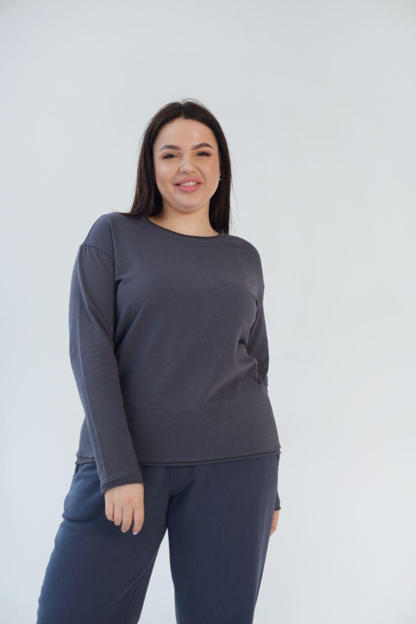 Лонгслив женский р. 52-54 Графитовый (14-7719 13) - фото 3