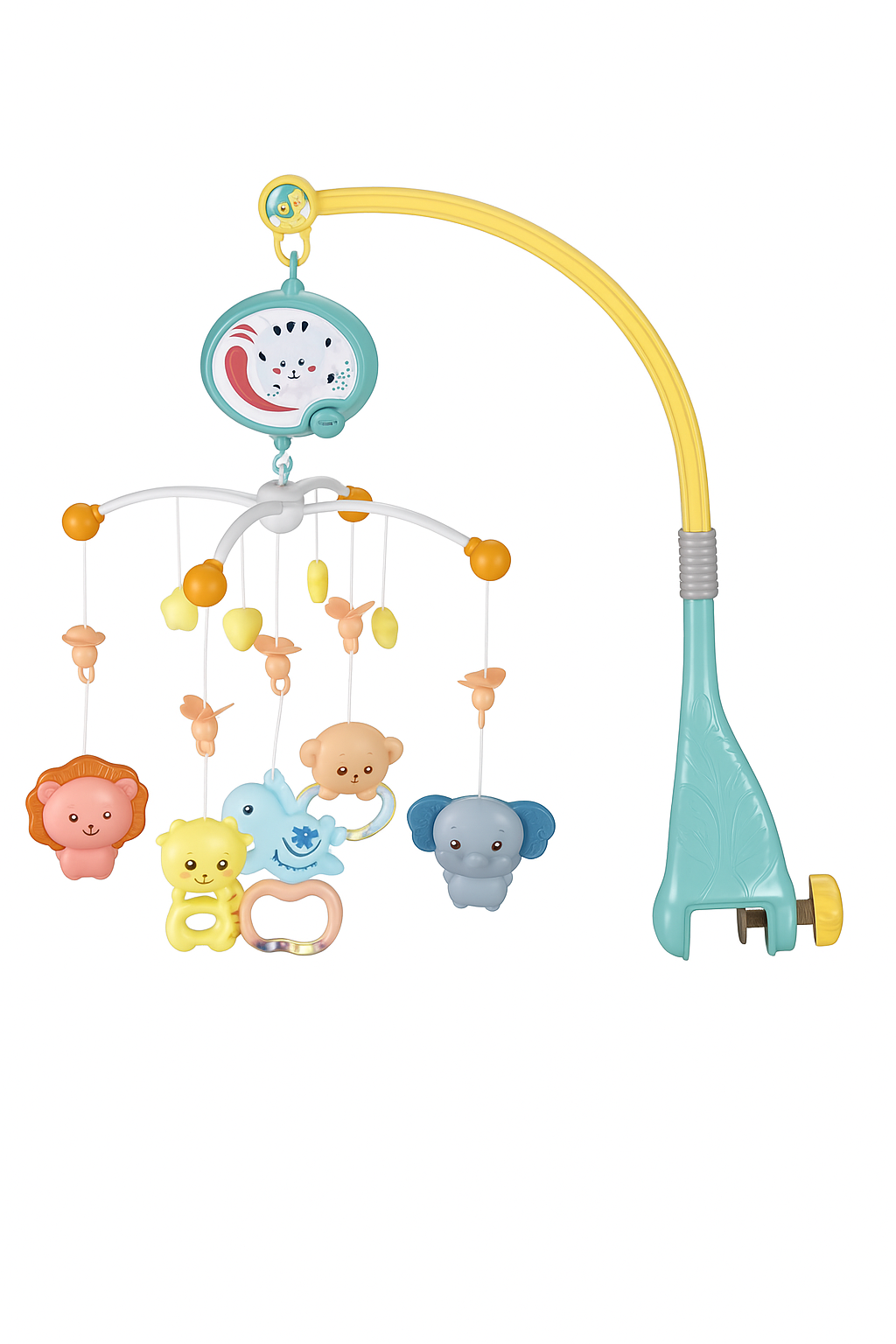 Карусель музична HL 2020-43 Тваринки з брязкальцями та прорізувачем Різнокольоровий (28009746) Карусель музична HL 2020-43 Тваринки з брязкальцями та прорізувачем Різнокольоровий (28009746)