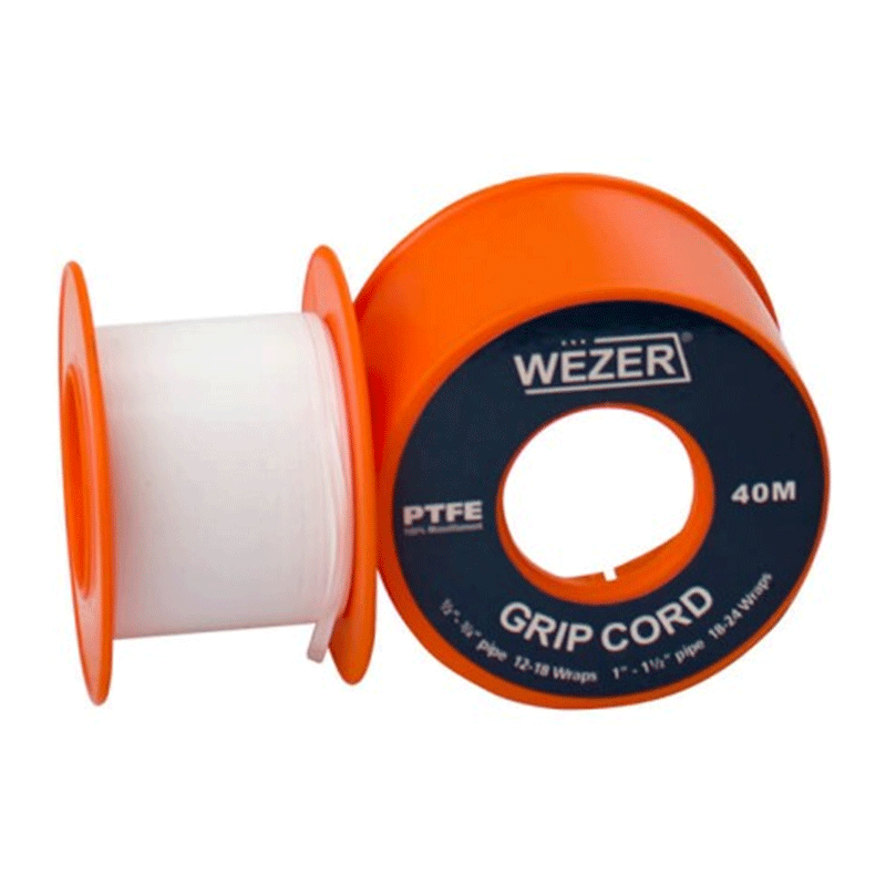Нитка пакувальна тефлонова Wezer 2х0,2 мм 40 м Білий (TU-20951)
