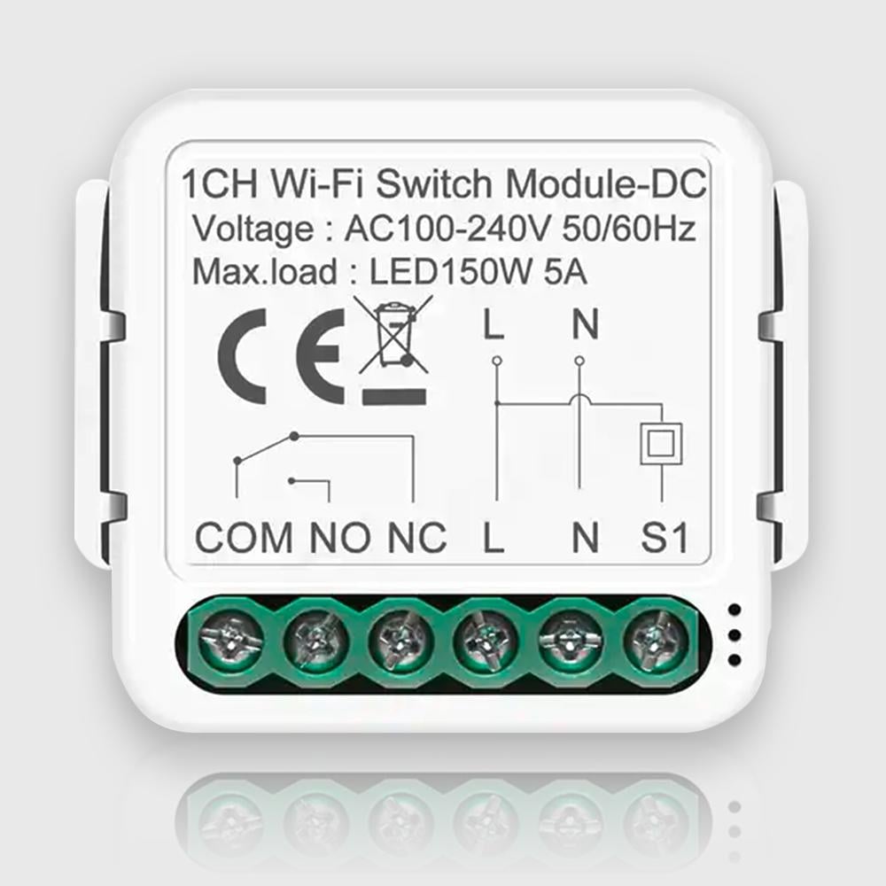 Реле в подрозетник с сухим контактом Wi-Fi Tuya Smart (WH00631)
