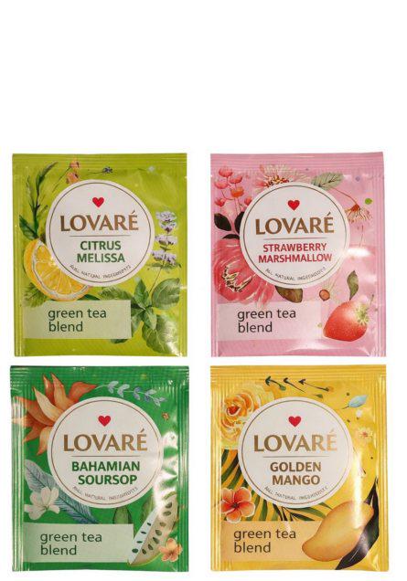 Чай Lovare Green Assorted Зеленое Ассорти в пакетиках 50 шт.х1,5 г (59945)