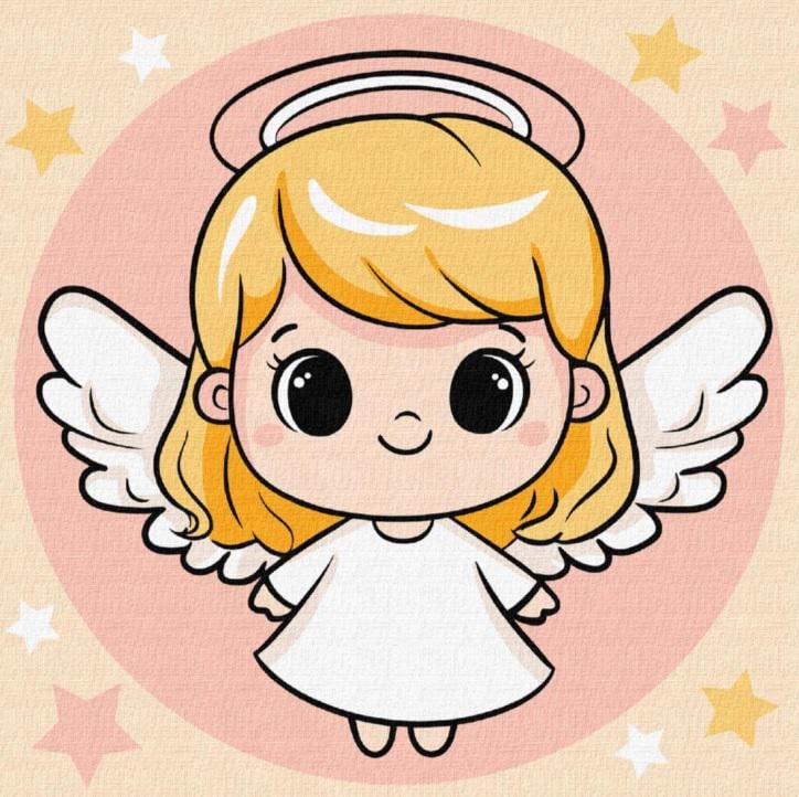 Набір для розпису по номерах для дітей Ideyka Святе янголятко КНО1196 25х25 см (MTT-196095)