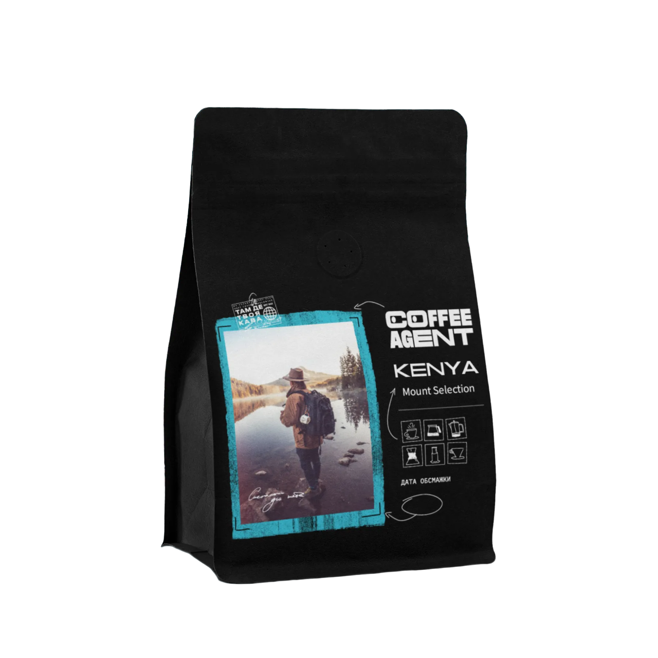 Кава в зернах Coffee Agent Kenya Mount Selection 1000 г Чорний (1010370)