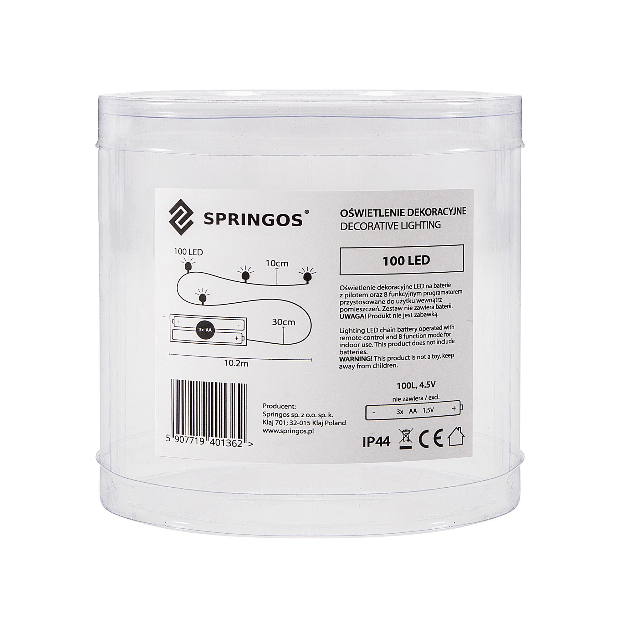 Гірлянда на батарейках Springos 100 LED Pilot CL0101 9,9 м Cold white (CL0102) - фото 9 Гірлянда на батарейках Springos 100 LED Pilot CL0101 9,9 м Cold white (CL0102) - фото 9