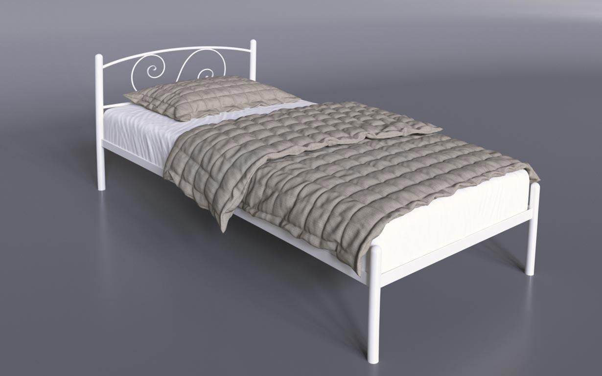 Кровать металлическая Виола Мини 80x190 см Белый