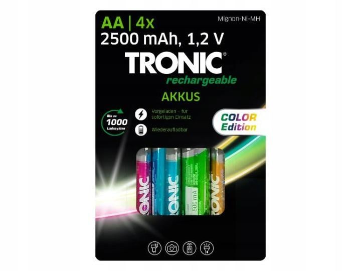 Аккумуляторы АА Tronic 1,2V 2500 мАч Mignon Ni-MH 4 шт. (P1-00371) Аккумуляторы АА Tronic 1,2V 2500 мАч Mignon Ni-MH 4 шт. (P1-00371)