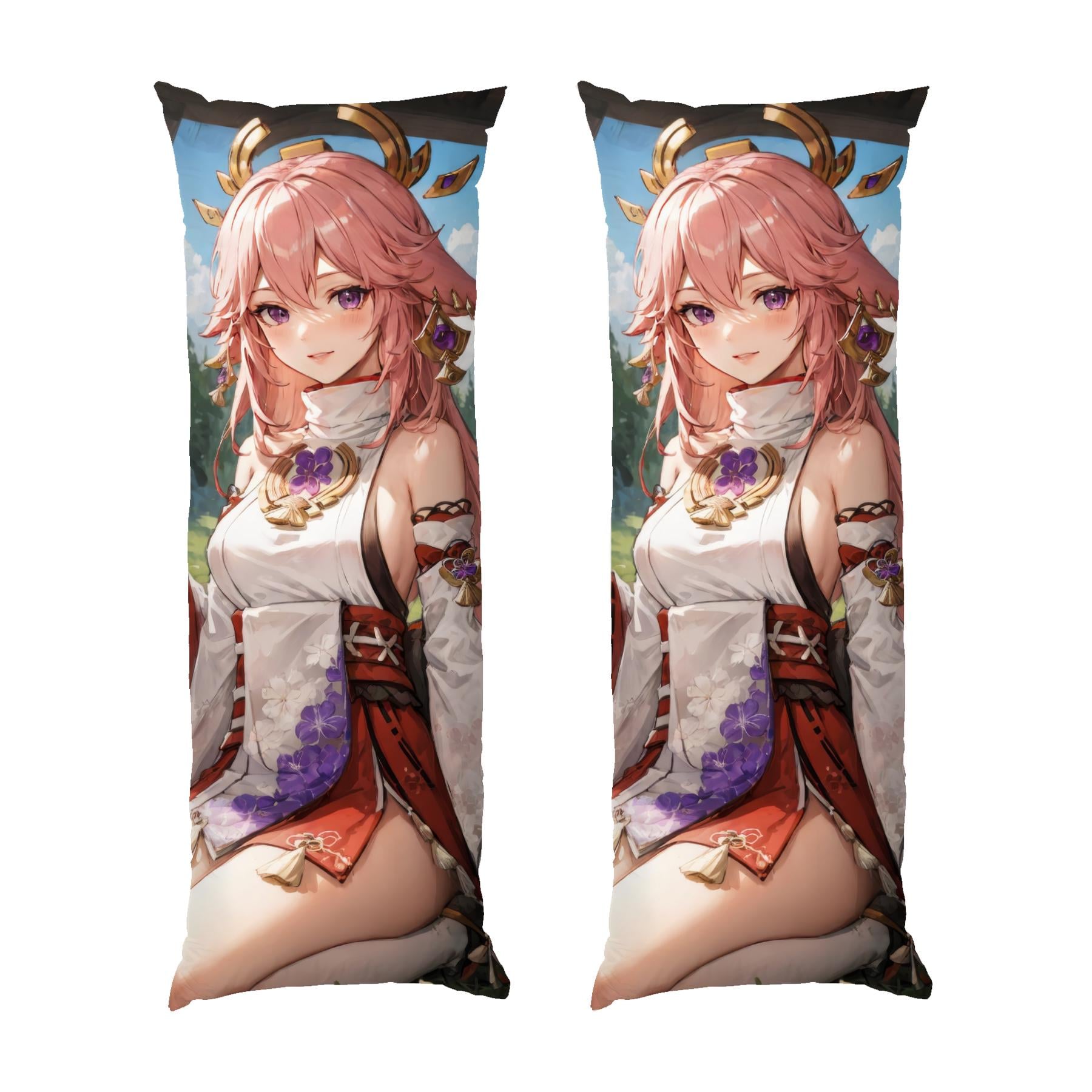 Подушка дакимакура Yae Miko Picnic Genshin Impact габардин 70х30 см (113387)