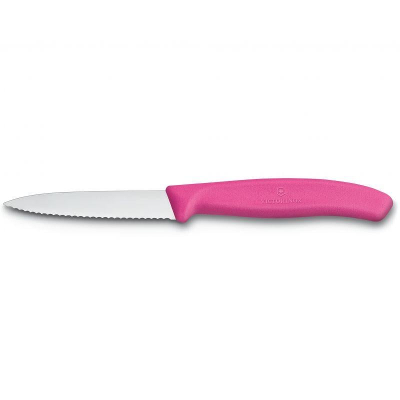 Ніж з ребристим лезом Victorinox 8,5 см Pink (01130)