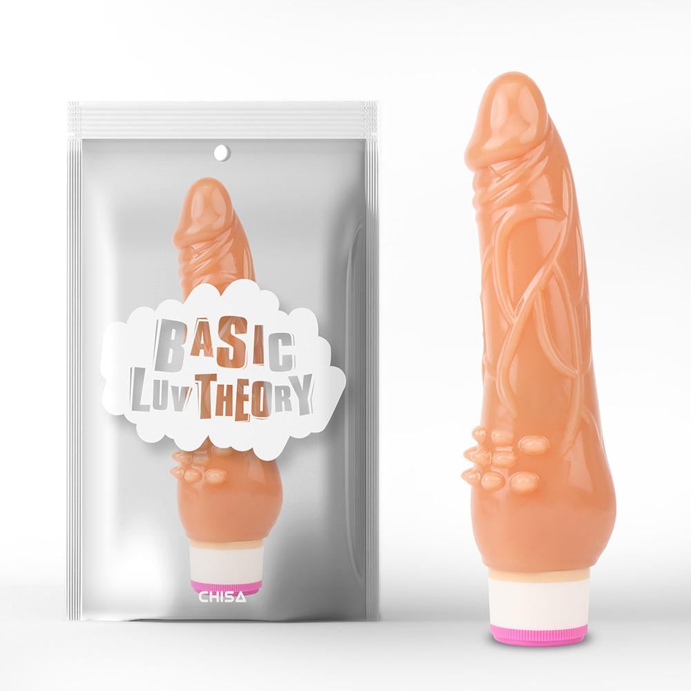 Вибратор реалистичный рельефный Chisa Basic Luv Theory Beginner Rider Бежевый (97157/97156/CN-131897157)