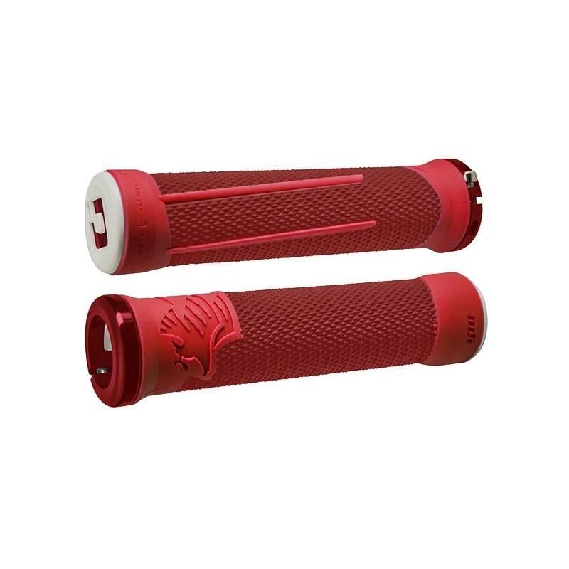 Грипсы ODI AG-2 Signature V2.1 Lock-On Grips Red/Fire Red w/Red Clamps (D35A2RF-R)