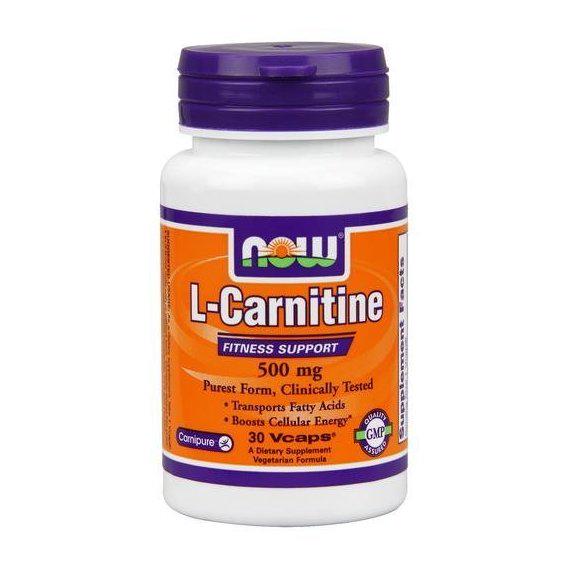 Карнітін NOW Foods L-Carnitine 500 мг 30 Veg Caps - фото 2