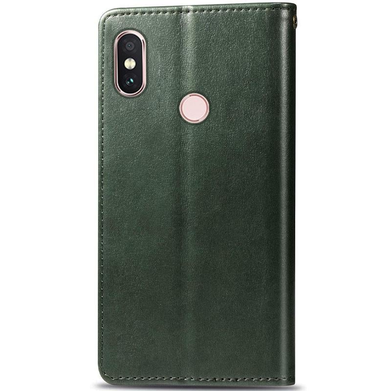 Кожаный чехол книжка GETMAN Gallant (PU) для Xiaomi Redmi Note 5 Pro/Note 5 (AI Dual Camera) Зеленый - фото 2