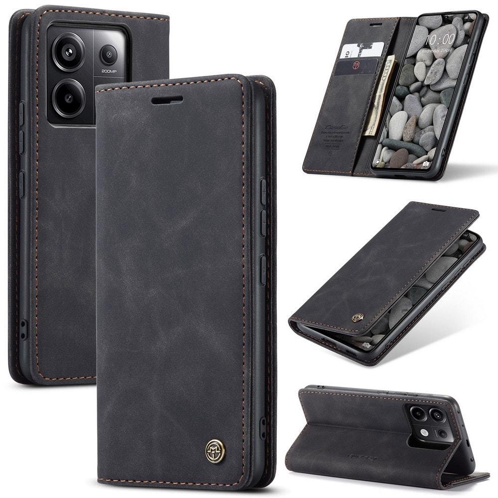 Чехол книжка с магнитом Xiaomi Redmi Note 13 Pro 5G CaseMe Black (35387-2B)