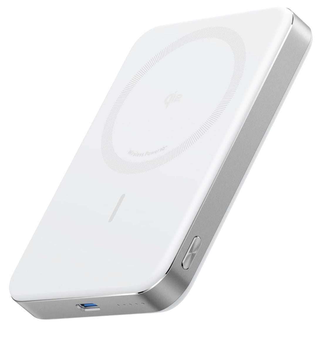 Повербанк Anker Ultra-Slim 10000 mAh MagGo Qi2 15W с ультрабыстрой зарядкой MagSafe White