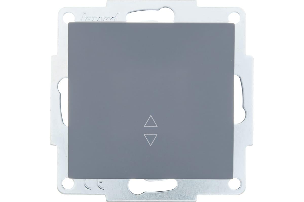 Выключатель Lezard Vesna 1-клавишный проходной без рамки Шеффилд Грей (7423488105)