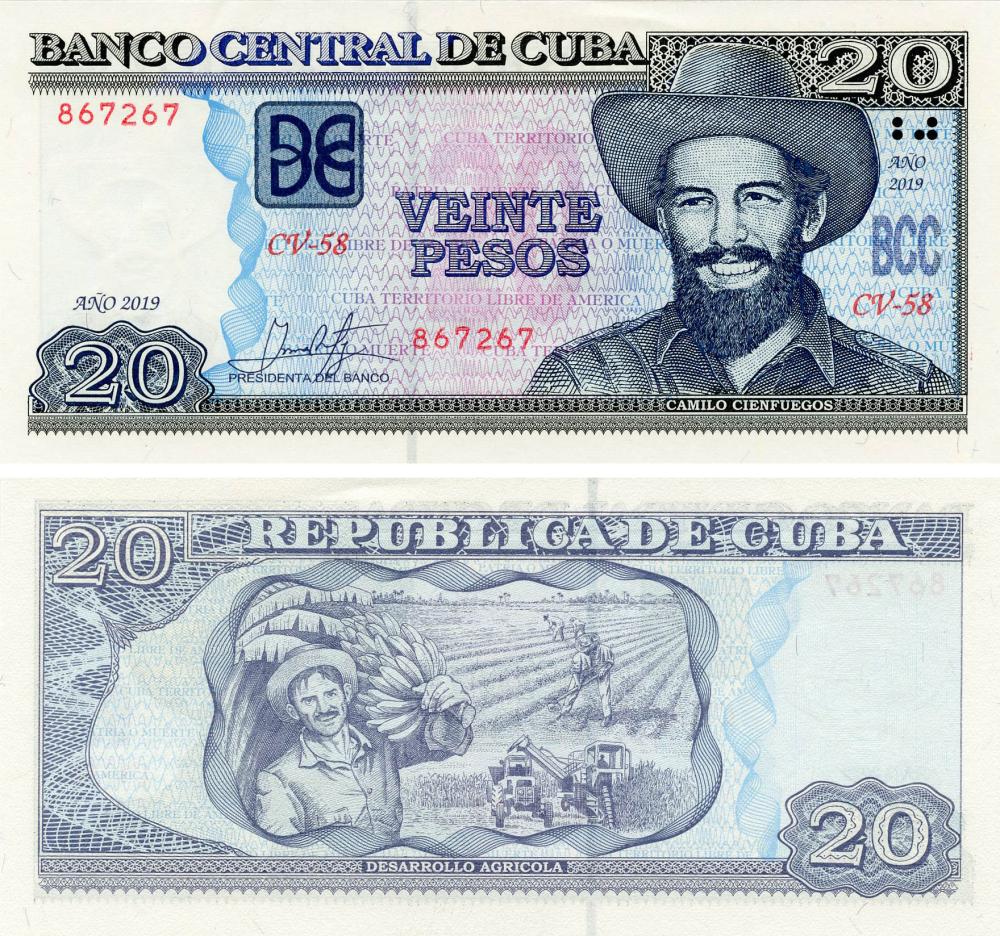 Коллекционная банкнота Куба 20 песо 2019 UNC P122 (Б17936)