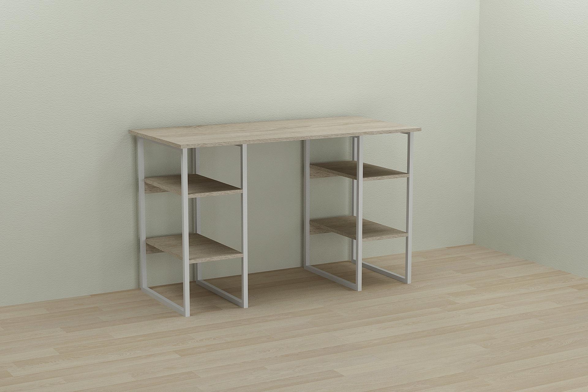 Стол компьютерный Ferrum-decor Карен ДСП 32 мм 75x120x70 см Белый/Дуб Сонома (FRD-102282)