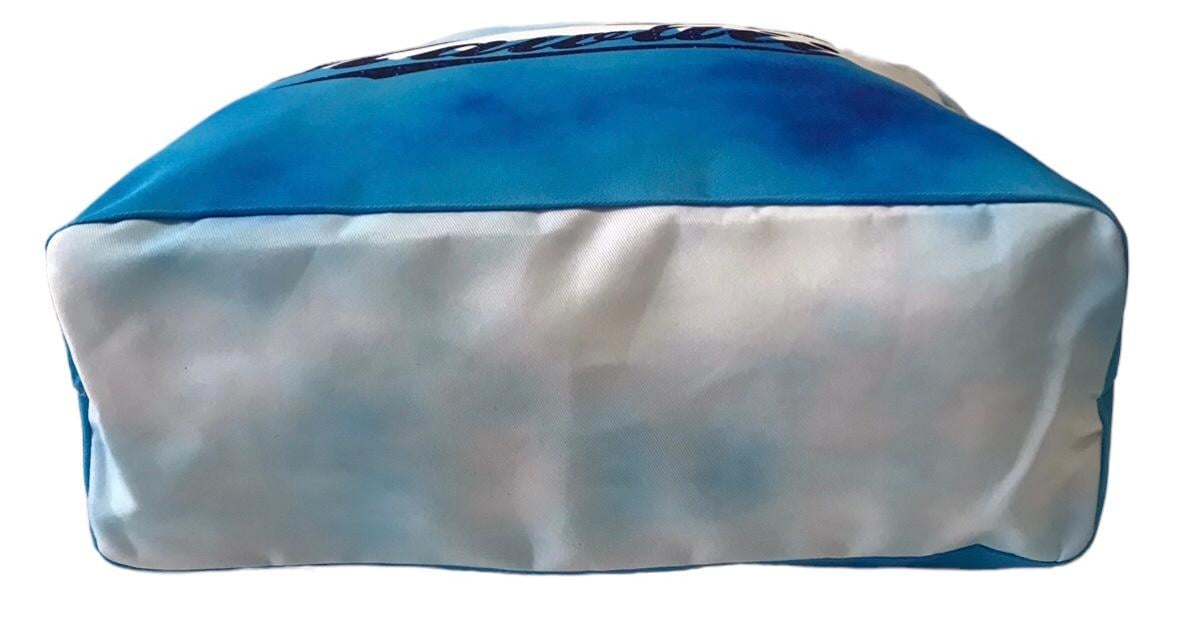 Сумка пляжна жіноча літня з тканини на блискавці Біло-блакитний (HN011) - фото 3 Сумка пляжна жіноча літня з тканини на блискавці Біло-блакитний (HN011) - фото 3