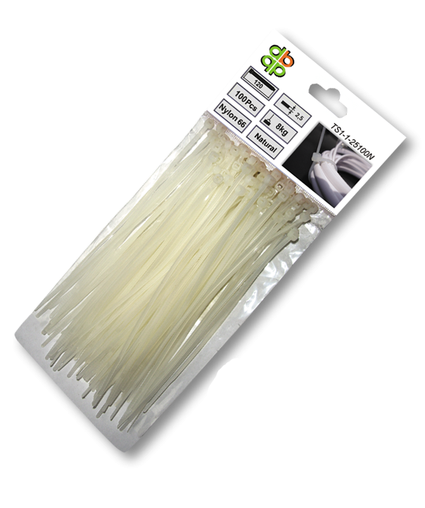 Стяжки кабельные пластиковые Bradas 3,6x200 мм 100 шт. Neutral