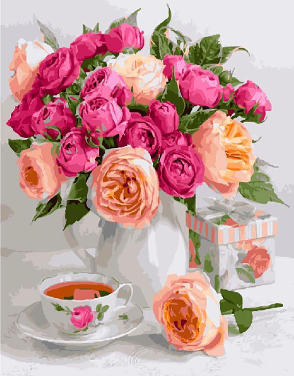 Картина по номерам Brushme "Чайное настроение" 40х50 см (BK-GX28645) Картина по номерам Brushme "Чайное настроение" 40х50 см (BK-GX28645)