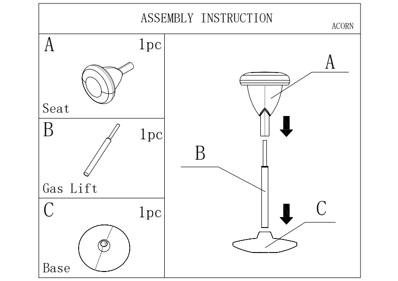 Стул балансировочный Intarsio ACORN Темно-серый/Серый (ACORNDGRF) - фото 5