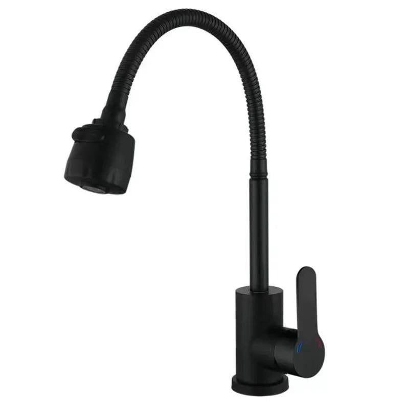 Смеситель для кухни Zerix DAX-011 Reflector нержавеющая сталь SUS304 Black (ZX4822)