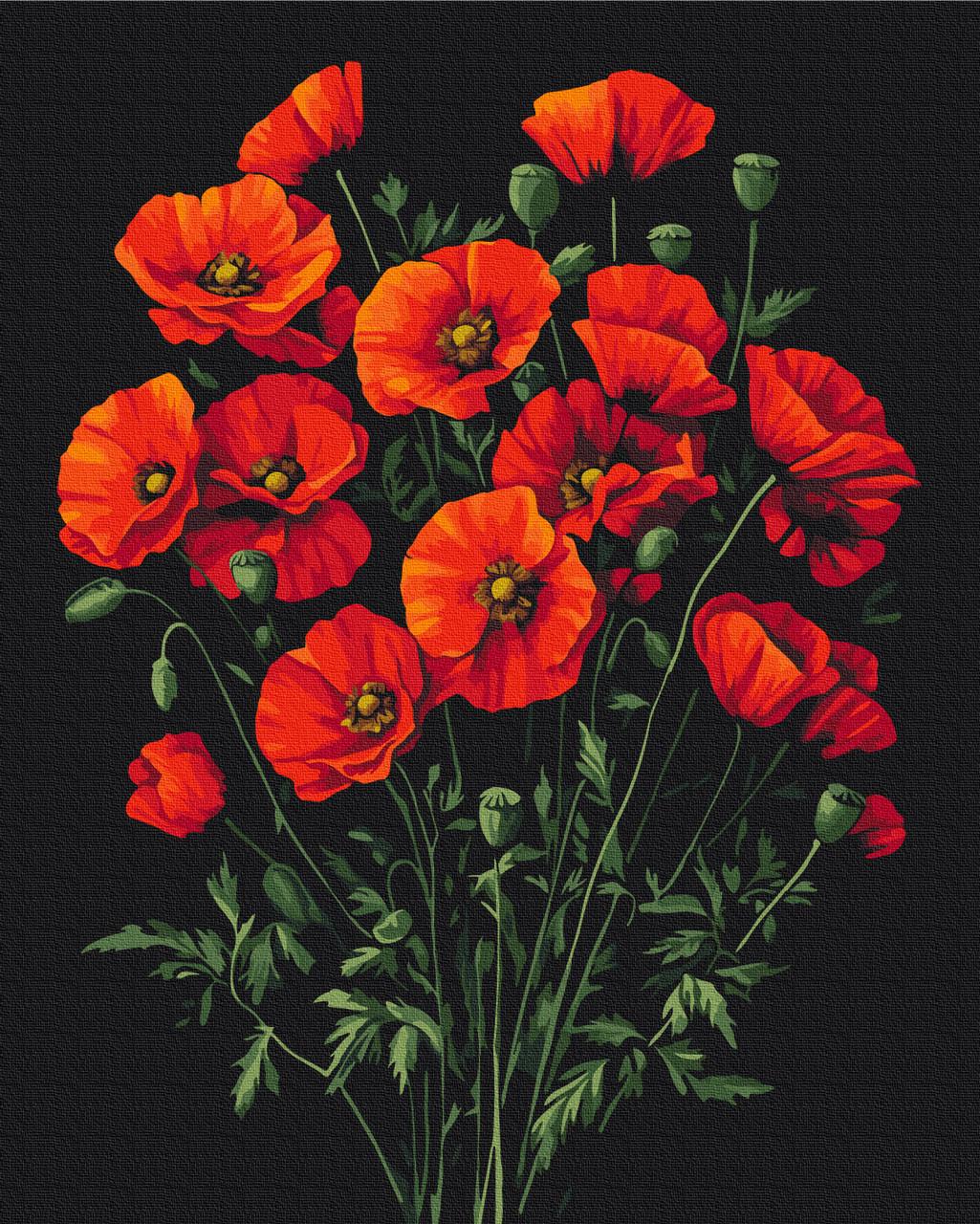 Картина по номерам Brushme Очарование маков 40х50 см (BS54146)