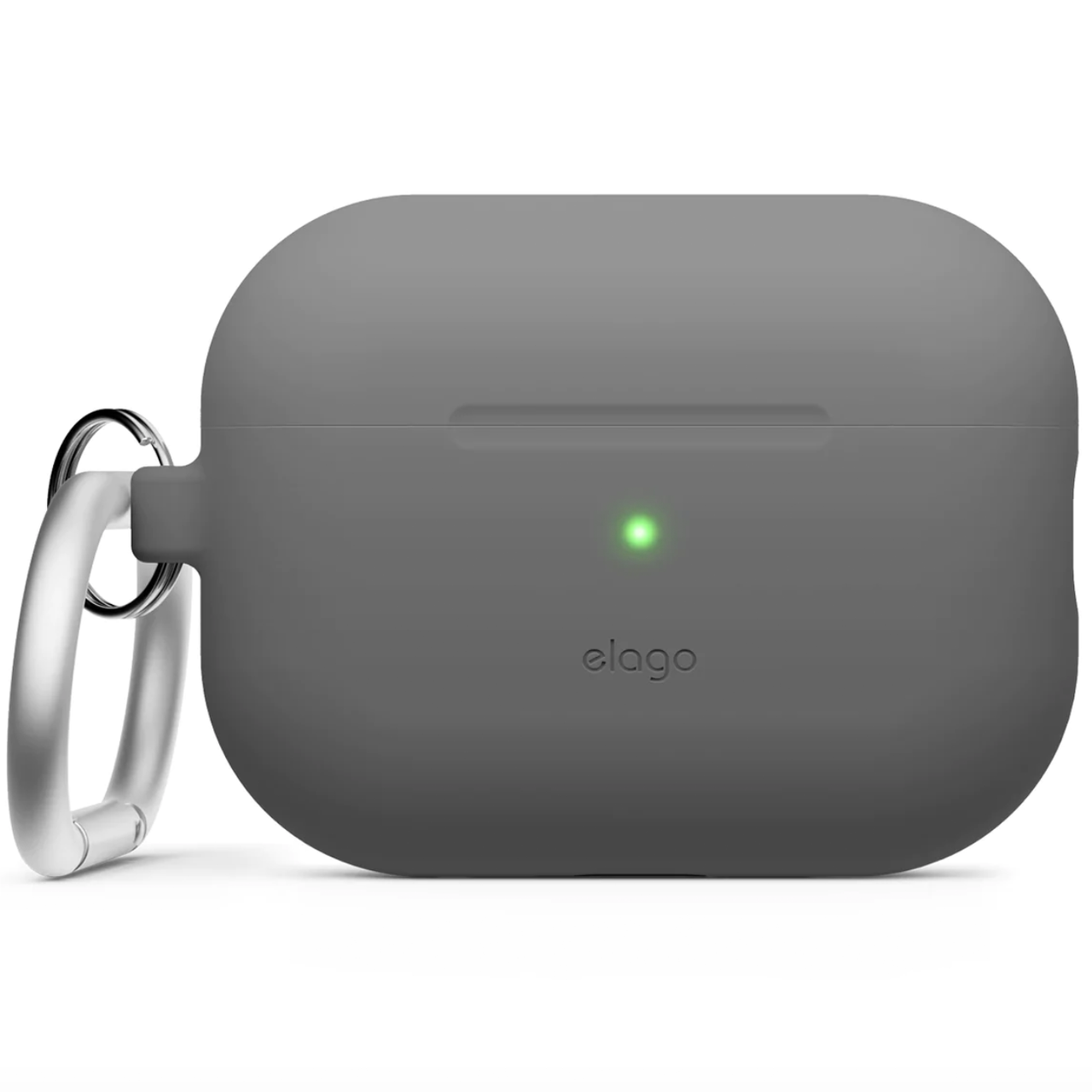 Чехол для наушников с карабином Elago Silicone Hang Case for Airpods Pro 2nd Gen, Dark Gray (EAPP2SC-HANG-DGY)