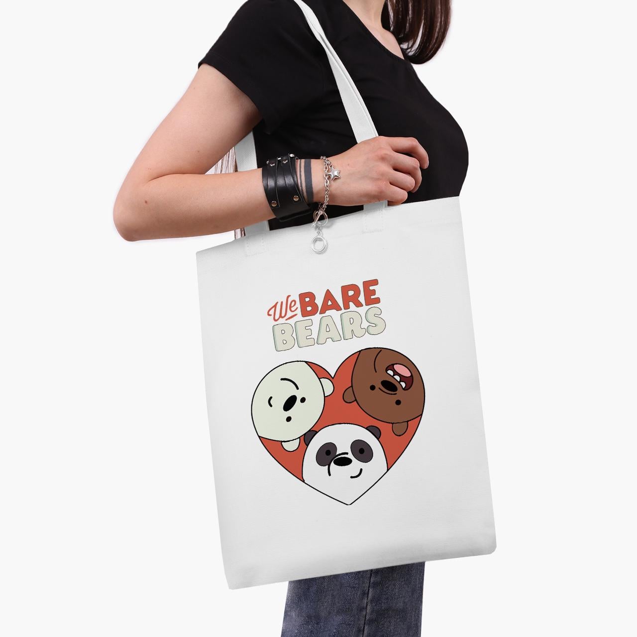 Эко сумка шоппер We Bare Bears 41x35 см Белый (9227-2669-WT1)