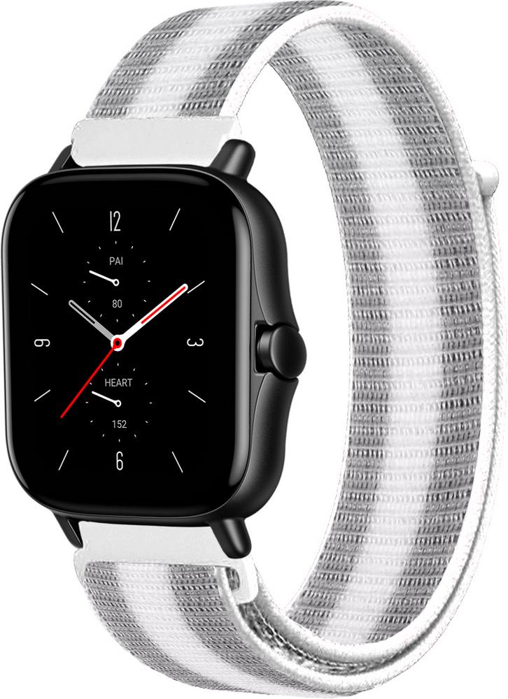 Ремінець нейлоновий Sport Loop для Amazfit GTS 2e Silver/White (15028-58)